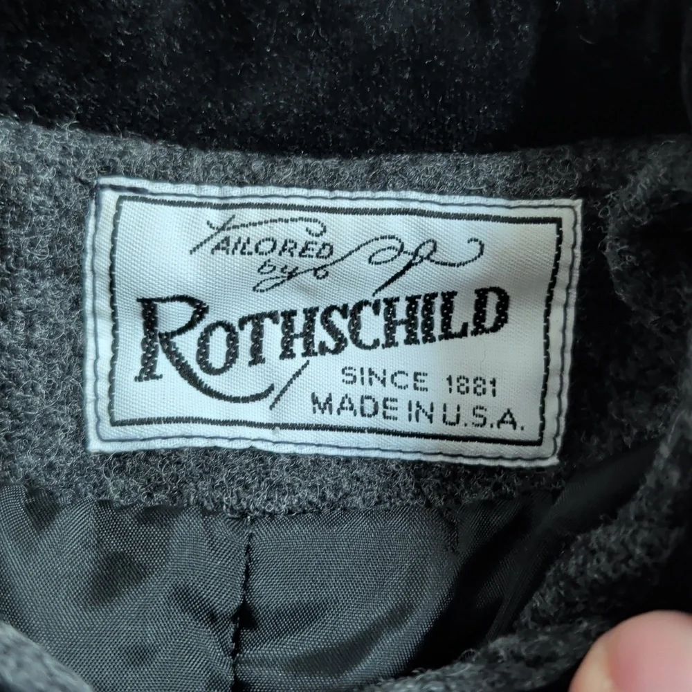 Rothschild Charcoal Coat with Black Velvet Accents